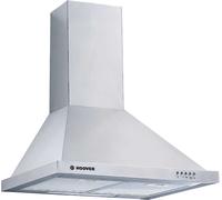 Hoover H-HOOD 300 HCE160X 60cm Chimney Cooker Hood for Ducted/Recirculating Ventilation - Stainless Steel, Stainless Steel
