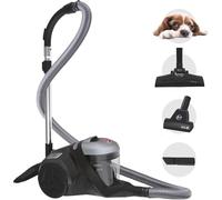 Hoover H-Power 300 Pet Bagless Vacuum Cleaner, 850W Motor [HP320PET] | Compact Powerful Cyclonic, Lightweight Canister, Large 2L Bin, Allergy HEPA Filter, Long Reach 10m Radius, with Pet Brush