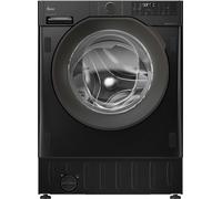 Hoover BH4S696M6DR9B-80 Wifi Connected Integrated 9Kg/6Kg Washer Dryer with 1600 rpm - Black / Anthracite, A Rated [Wash Only], Black