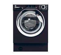 Hoover H-WASH/DRY HBDOS 695TAMCBE-80 Integrated Washer Dryer, 9Kg Wash+5Kg Dry, 1600 Rpm, 12 Programmes, 3 Drying Levels, Black with Chrome door