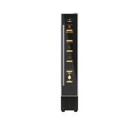 Hoover H-WINE 300 Integrated Wine Cooler, 7 Bottles, Single Zone, Black | Built-in Wine Fridge, LED Lighting, Anti-UV Glass, Low Vibration Design, Smart Contents, G Class, HWCB 15 UK/1
