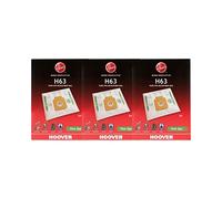 Hoover H63 Vacuum Cleaner Bags, Original, Microfibre, Pure EPA, Anti-Odour System with Activated Carbon, Compatible with Hoover Cylinder Vacuums, 4 Pieces * 3 packs
