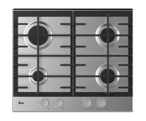 Hoover HHG6BRMX H-HOB 300 Built In 60cm 4 Burners Stainless Steel Gas Hob