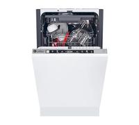 Hoover HI1C5SB1FS-80 Wifi Connected Integrated Slimline Dishwasher - Silver Control Panel with Fixed Door Fixing Kit - C Rated, Silver