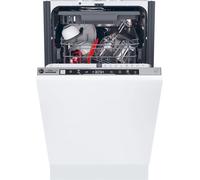 Hoover HI1C5SB1FS-80 Wifi Connected Integrated Slimline Dishwasher - Silver Control Panel with Fixed Door Fixing Kit - C Rated, Silver