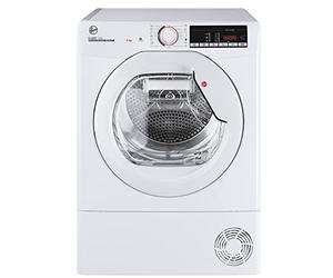 Hoover HLE H8A2TE-S Heat Pump Dryer / 8 kg/Smart Operation with NFC Technology/AquaVision Condensation Water Tank with Optical Fill Indicator Directly in Porthole/Symbol Panel