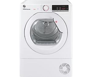 Hoover HLEC10TG80 10Kg Freestanding Condenser Tumble Dryer, WIFI enabled, Sensor Dry, 14 Programmes, White with Chrome door