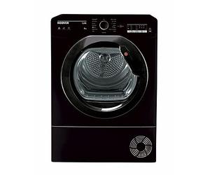 Hoover HLEC8LGB-80 Freestanding Condenser Tumble Dryer, Sensor Dry, 8 kg Load, Black