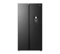 HOOVER HONSQ2T918EWBK SBS WD American-Style Fridge Freezer - Black, Black