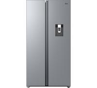 Hoover Free Standing Side By Side Fridge Freezer with Water Dispesner, 2 Doors, No Frost, E Class, 523L Total Capacity, Silver 90x64x177.5cm - HONSQ2T918EWXK