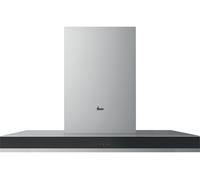 Hoover HTS9CBH3X 90cm Chimney Cooker Hood for Ducted/Recirculating Ventilation - Stainless Steel / Black Glass, Stainless Steel