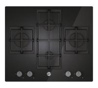 Hoover HVG6DK3B H-HOB 300 GAS Built In 60cm 4 Burners Black Gas Hob