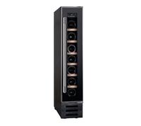 Hoover HWCB15UK Freestanding Wine Cooler, Single Zone Temperature, 7 Bottle Storage, 15cm wide, Black