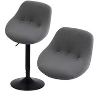 Hoowarm Bar Stool Cover with Backs Set of 1/2/4/6，Stretch Swivel Bar Stools Slipcover, Curved Accent Chair Protector Covers for Counter Kitchen Dining Room Swivel chair cover(B3,2PCS)