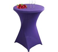 Hoowarm Cocktail Round Tablecloth 1/2/4/6pcs Stretch Table Cloth Washable Cocktail Tablecloth 60x110cm/80x110cm Round Highboy Table Covers，for Wedding Party(#15,80x110cm/23x43in(1PCS))