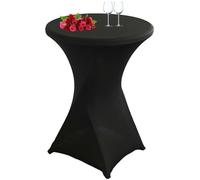 Hoowarm Cocktail Round Tablecloth 1/2/4/6pcs Stretch Table Cloth Washable Cocktail Tablecloth 60x110cm/80x110cm Round Highboy Table Covers，for Wedding Party(#2,80x110cm/23x43in(1PCS))