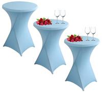 Hoowarm Cocktail Round Tablecloth 1/2/4/6pcs Stretch Table Cloth Washable Cocktail Tablecloth 60x110cm/80x110cm Round Highboy Table Covers，for Wedding Party(#19,80x110cm/23x43in(3PCS))