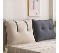 Hoowarm Large Headboard Pillows Couch Reading Back Cushions Pillows Soft Comfort Lumbar Support Pillow Daybed Headboard Rest Backrest Cushion Wall Pillow for Queen/King/Twin/Full(D,90x60x15cm1pc)