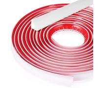 HOOWIFFY 1 Roll PVC Skirting Board Covers with Self-Adhesive Design, Waterproof TPE Material Baseboard Molding Trim for Kitchens and Bathrooms, 5m Peel and Stick Wall Corner Protector