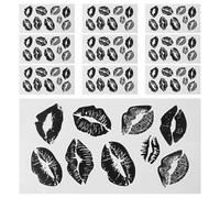 HOOWIFFY 10 Sheets Fake Lip Tattoo Sticker Lip Sticker Waterproof Comfortable Wear Unique Design Ink Material for Women Dancers Cosplay Photoshoot