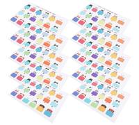 HOOWIFFY 10 Sheets Self-Adhesive Labels Cat Patterns Cute Name Tags for High-Grade Paper Classification Tags for Teaching and Household Items