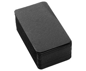 HOOWIFFY 100pcs Blank Paper Business Cards Mini Note Cards Black Cardstock Portable Enhance Language Skills Learning and Memorization for Parents and Students
