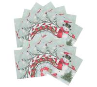 HOOWIFFY 100pcs Christmas Printed Paper Napkins with Snowman Design Party Napkins for Celebration and Dining Table Use Disposable Paper with Unique and Creative Style