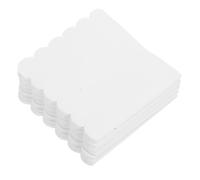 HOOWIFFY 100pcs Cocktail Napkins Disposable Scalloped Dessert Napkins Doublelayer Embossing Enhanced Absorbency Paper Natural Wood Pulp White Elegant Design Scalloped Edge for Dinner