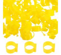 HOOWIFFY 100pcs Poultry Leg Marking Rings Lightweight Identification Bands for Chickens Ducks Geese Suitable for Adult Birds and Small Breeds Random Color