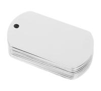 HOOWIFFY 10pcs 1.2mm Thick Stainless Steel Pet Id Tags, Blank Rectangle Dog Tag Pendants 4.9x2.8cm, DIY Engraving Blanks for Cats and Dogs Collar Accessories