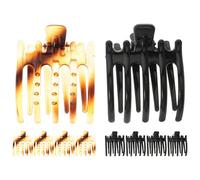 HOOWIFFY 10pcs Hair Claw Barrette Hair Clip Not Easy to Break Create Casual Hairstyles Plastic Resin Simple Fashionable Elegant Casual Ladies Going out Parties