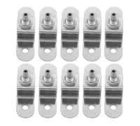 HOOWIFFY 10pcs Metal Ceiling Hooks for Wire Rope with Square Edge Iron Plate, Easy and Efficient Setup Ceiling Light Holders for Hanging Decorations and Photo Frames in Living Rooms
