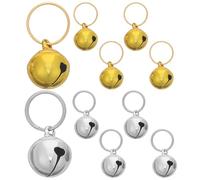 HOOWIFFY 10pcs Pet Tracker Bells: Puppy Collar Jingle - Metal Keychain Bell Charms - Animals Tracking Jingle - Tiny Pet Collar Pendant for Goat Dog