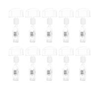 HOOWIFFY 10pcs Price Tag Clip Reusable Plastic Tag Fastener Practical Fine Workmanship Label Display Holder for Shop and Restaurant