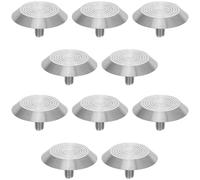 HOOWIFFY 10pcs Stainless Steel Tactile Sensory Blind Nail round Safety Studs Guidance for Visually Impaired Individuals Suitable for Airports and Sidewalks