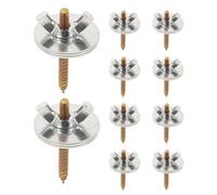 HOOWIFFY 12 Sets Fixing Screws with Gaskets Bird Stand Rod Screws Kit Resistant to Damage Multifunctional Design Iron Silver Bird Stand Springboard Accessories