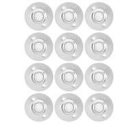 HOOWIFFY 12pcs Ball Casters Replacement Part with 2 Hole Nylon and Steel Bearings, Quiet Operation and Effortless Mobility for Cabinets and Shelves, Silver Universal Wheel Ball Bearing