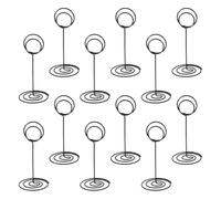 HOOWIFFY 12pcs Metal Plate Holder for Wedding Table Settings Place Card Holders Table for Card and Place Clip