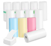 HOOWIFFY 13 Rolls Thermal Paper Sticky Printer Paper Self-Adhesive with Easy Installation and Consistent Performance for Creative Projects and Tickets, Size 57x25mm