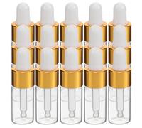 HOOWIFFY 15pcs Mini Glass Dropper Bottle Empty Essential Oil Bottle Pipettes for Cosmetic Liquid Travel Glass Sample Vials