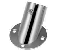 HOOWIFFY 1Pcs Towel Flange Rod Holder Stainless Steel Triangular Flange Elevates Shower Curtain Rod Practical Use Closet Holder Set Home Closet End