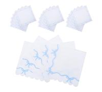 HOOWIFFY 1set Printed Paper Napkins with Elegant Bow and Lace Design, Sturdy Structure and Gentle Texture, Square Shape with Scalloped Edge, for Bridal Shower and Holiday Luncheons 40pcs