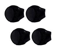 HOOWIFFY 2 Pairs of Black High Heel Half Sole Insoles with Non-Slip Lace Design, Lightweight and Breathable Shoe Cushions for Women High Heels, Invisible Front Foot Pads for Comfortable