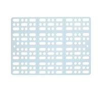 HOOWIFFY 2 Pcs Rabbit Cage Plastic Foot Mat with 4 Fixed Tabs Square