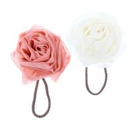 HOOWIFFY 2 Pcs Shower Loofah Flower Shape Mesh Puff Pe Material Fast Drying Exfoliating Scrubber Balls for Bathing