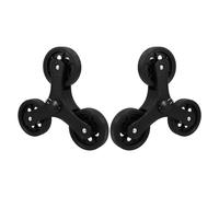HOOWIFFY 2 Pcs Trolley Triangle Wheels Stair Climbing Cart Caster Replacement Plastic Black Strong Load Bearing Easy Navigation for Shopping Cart Hand Truck