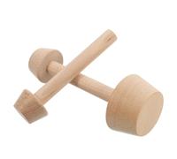 HOOWIFFY 2 Pcs Wooden Egg Tart Molds Baking Tool for Home Kitchens and Baking Shops Double-Sided Pastry Press Beige Wood Material Convenient and Versatile