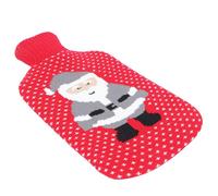 HOOWIFFY 2000ml Hot Water Bottle with Knitting Wool Cover Christmas Series Practical Warm Water Bag for Hand and Body Insulation Portable Relief Warmer