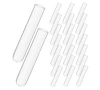 HOOWIFFY 200pcs High Temperature Resistant Glass Fermentation Test Tube for Microbiology Lab and Food Testing, Chemical Resistant Sturdy Glass Tube with Easy Maintenance and Reusable Design