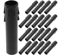 HOOWIFFY 24pcs Candle Sleeve Cover Chandelier Base Candle Covers Φ22x105mm Pp Material Easy to Install Decorative Simple and Clean Design Modern Medieval Style Home Use